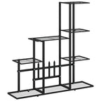 vidaXL Blumenständer 94,5x25x88 cm Schwarz Metall
