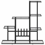 vidaXL Blumenständer 94,5x25x88 cm Schwarz Metall