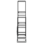 vidaXL Blumenständer auf Rollen 94,5x25x92,5 cm Schwarz Metall