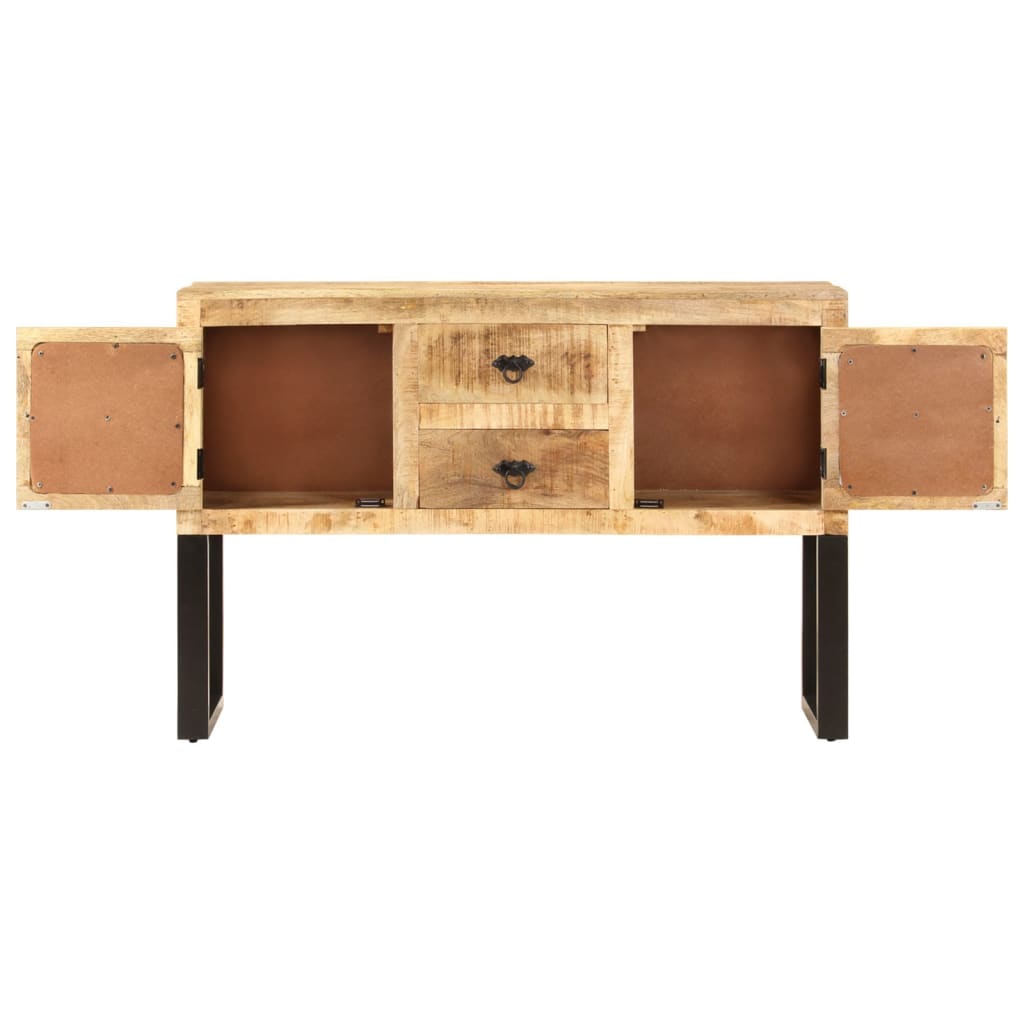 vidaXL Sideboard 110x30x74 cm Raues Mangoholz