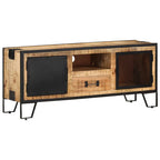 vidaXL TV-Schrank 110x30x45 cm Raues Mangoholz