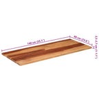 vidaXL Tischplatte 140x60x(2,5-2,7) cm Massivholz Akazie