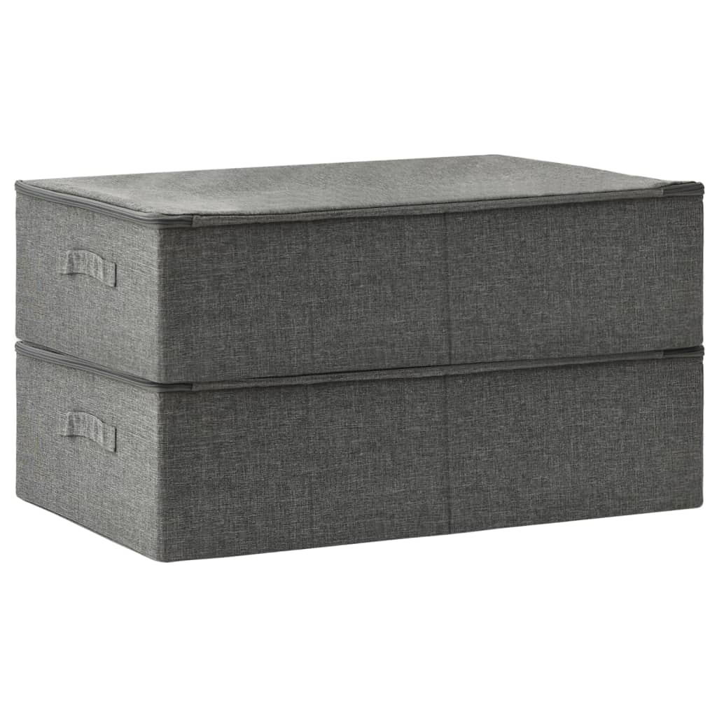 vidaXL Aufbewahrungsboxen 2 Stk. Stoff 70x40x18 cm Anthrazit