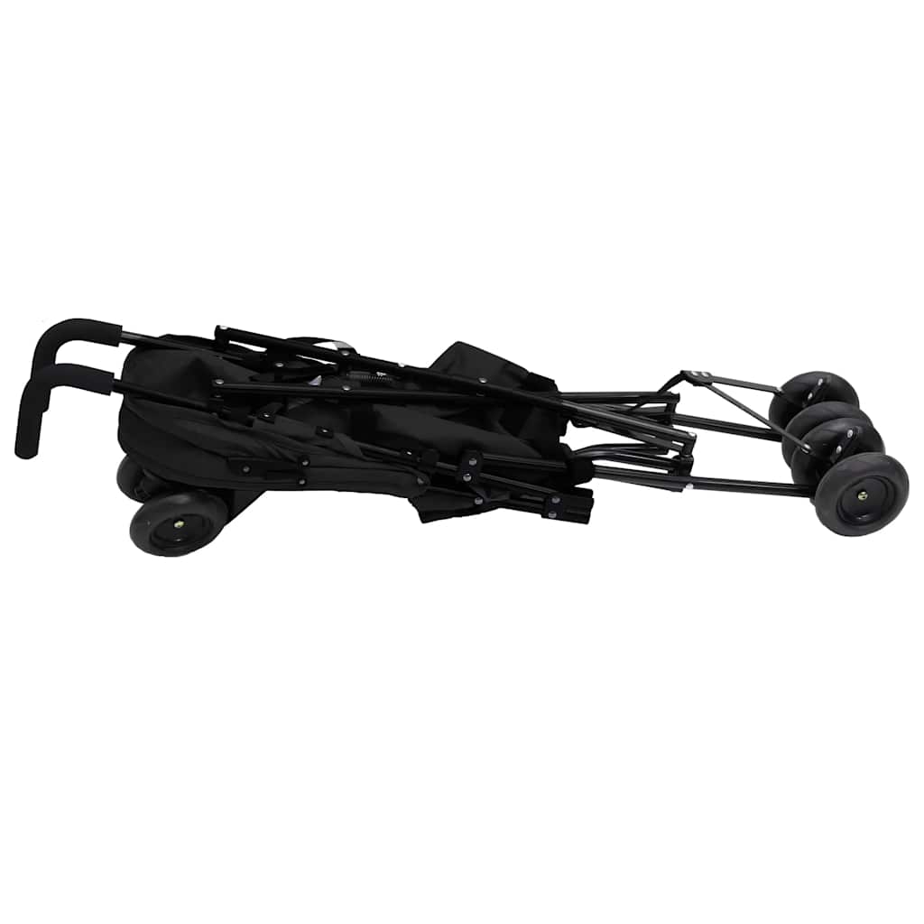 vidaXL Kinderwagen Anthrazit und Schwarz Stahl