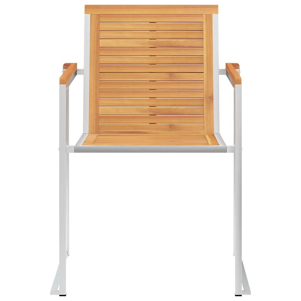 vidaXL 4 Stk. Gartenstühle mit Kissen Massivholz Teak