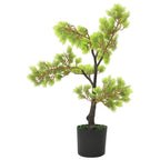 vidaXL Künstlicher Bonsai Zypresse mit Topf 60 cm Grün