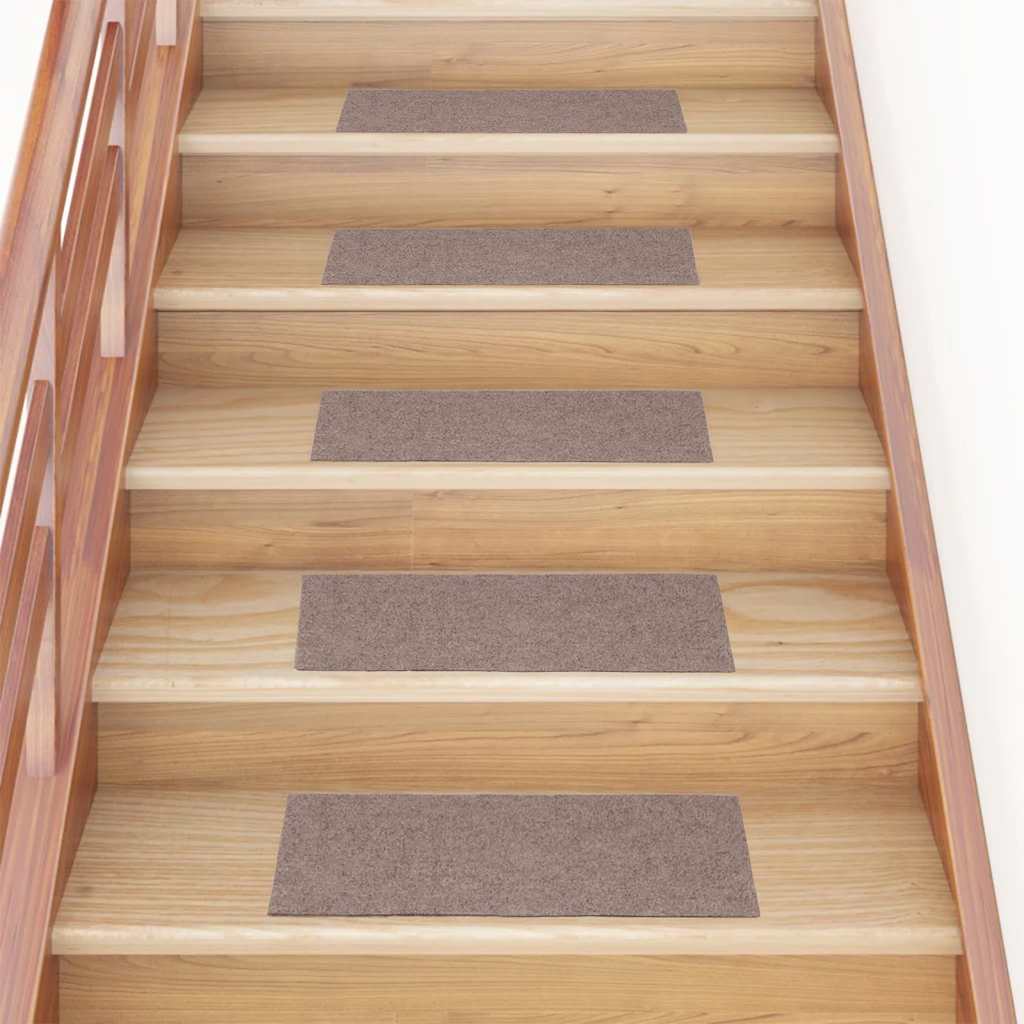 vidaXL Stufenmatten Selbstklebend 15 Stk. 60x25 cm Hellbraun Rechteckig