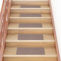 vidaXL Stufenmatten Selbstklebend 15 Stk. 60x25 cm Hellbraun Rechteckig