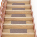 vidaXL Stufenmatten Selbstklebend 15 Stk. 60x25 cm Hellbraun Rechteckig