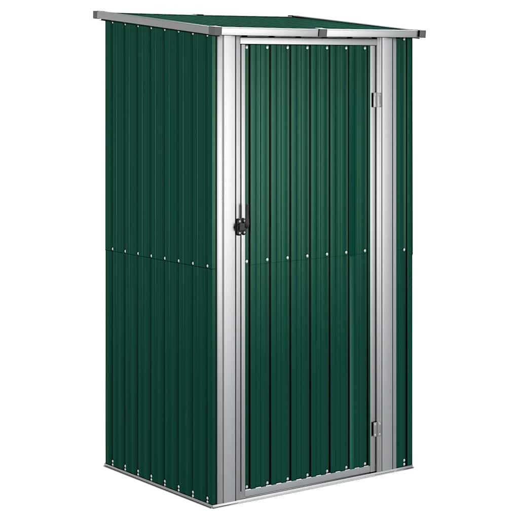 vidaXL Gartenhaus Grün 118,5x97x209,5 cm Verzinkter Stahl