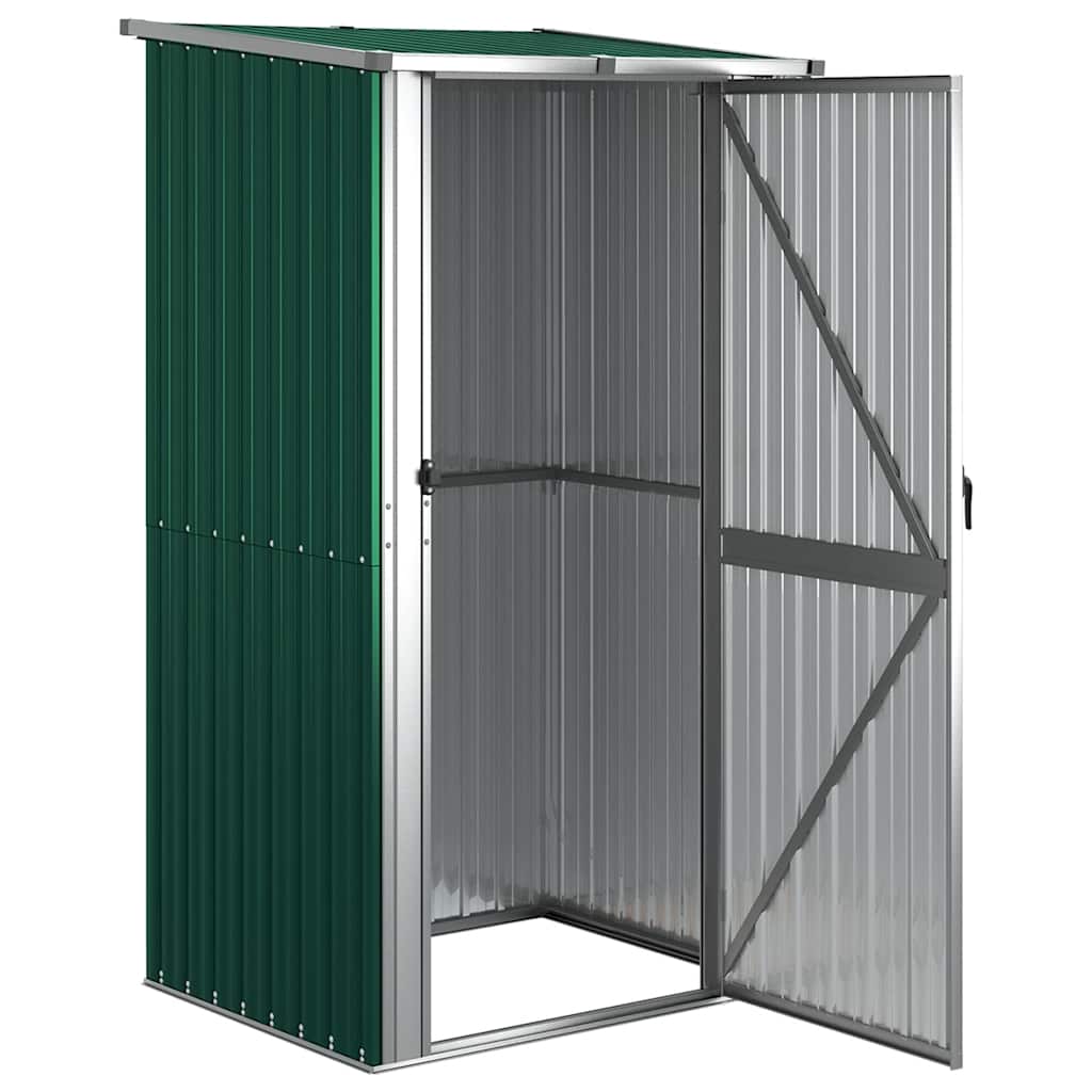 vidaXL Gartenhaus Grün 118,5x97x209,5 cm Verzinkter Stahl
