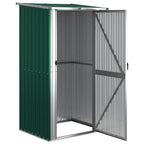 vidaXL Gartenhaus Grün 118,5x97x209,5 cm Verzinkter Stahl