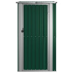 vidaXL Gartenhaus Grün 118,5x97x209,5 cm Verzinkter Stahl