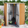 vidaXL Gartenhaus 180,5x97x209,5 cm Verzinkter Stahl Holzoptik