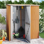 vidaXL Gartenhaus 180,5x97x209,5 cm Verzinkter Stahl Holzoptik
