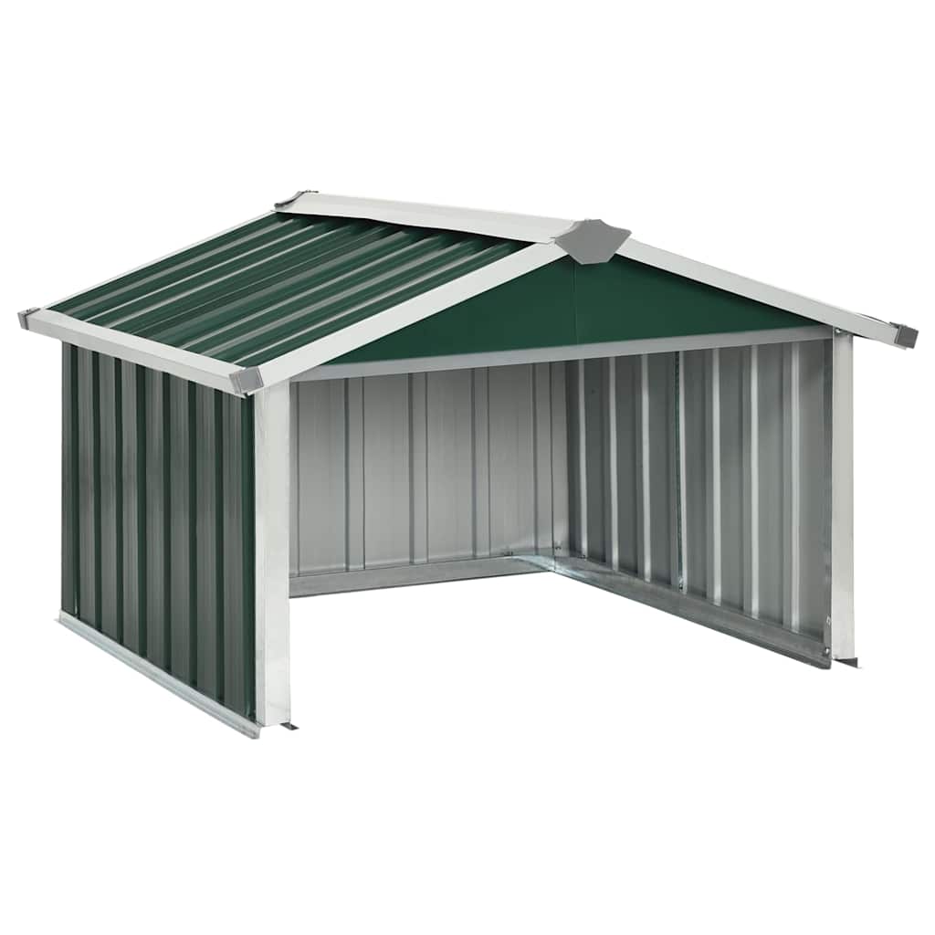 vidaXL Rasenmäher Garage 92x97x63 cm Verzinkter Stahl Grün