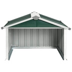 vidaXL Rasenmäher Garage 92x97x63 cm Verzinkter Stahl Grün
