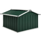 vidaXL Rasenmäher Garage 92x97x63 cm Verzinkter Stahl Grün