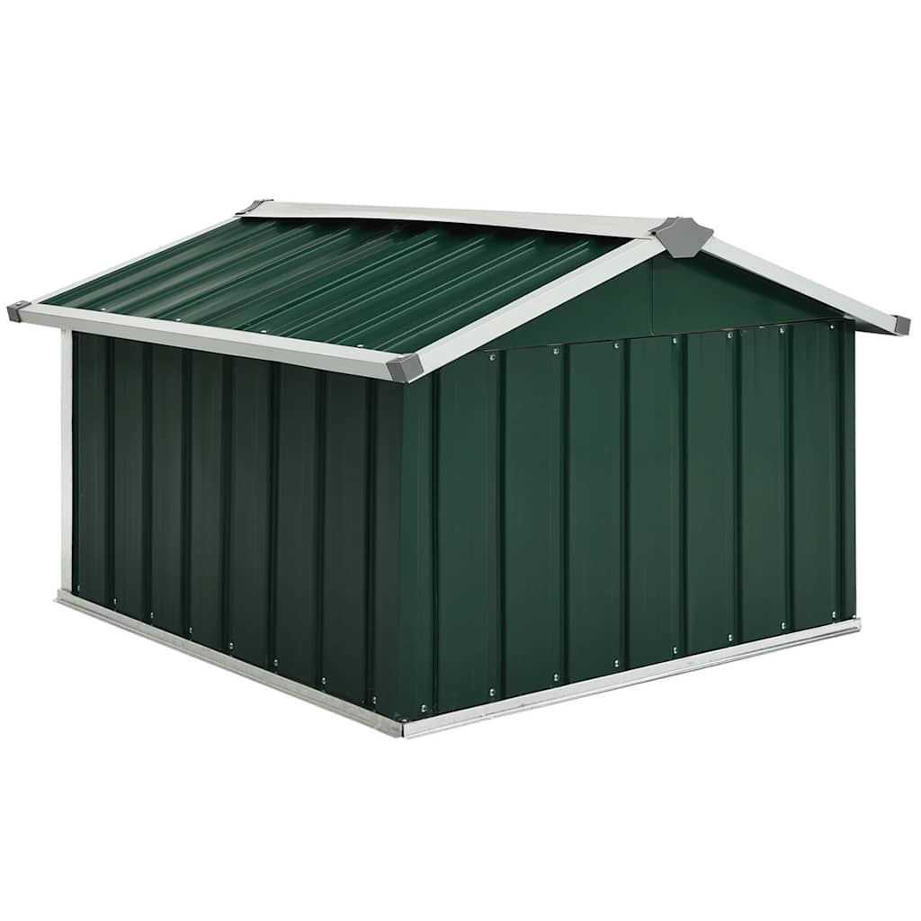 vidaXL Rasenmäher Garage 92x97x63 cm Verzinkter Stahl Grün