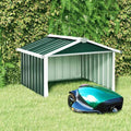 vidaXL Rasenmäher Garage 92x97x63 cm Verzinkter Stahl Grün