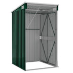 vidaXL Anbauschuppen Grün 118x100x178 cm Verzinkter Stahl