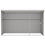 vidaXL Wandmontiertes Gartenhaus Braun 118 x 288 x 178 cm Verzinkter Stahl