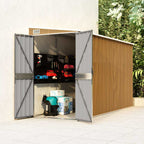 vidaXL Wandmontiertes Gartenhaus Braun 118 x 288 x 178 cm Verzinkter Stahl