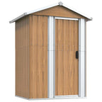 vidaXL Gartenhaus Braun 126x97,5x177 cm Verzinkter Stahl