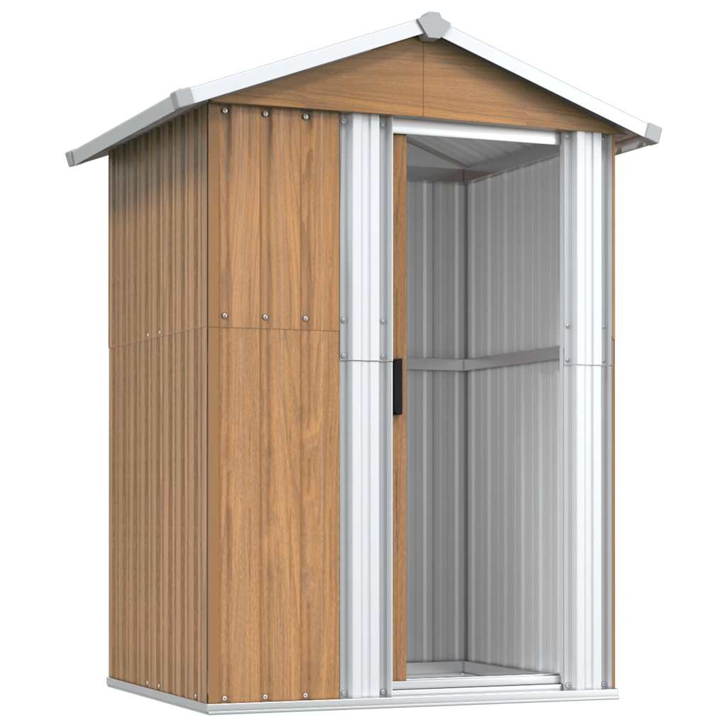 vidaXL Gartenhaus Braun 126x97,5x177 cm Verzinkter Stahl