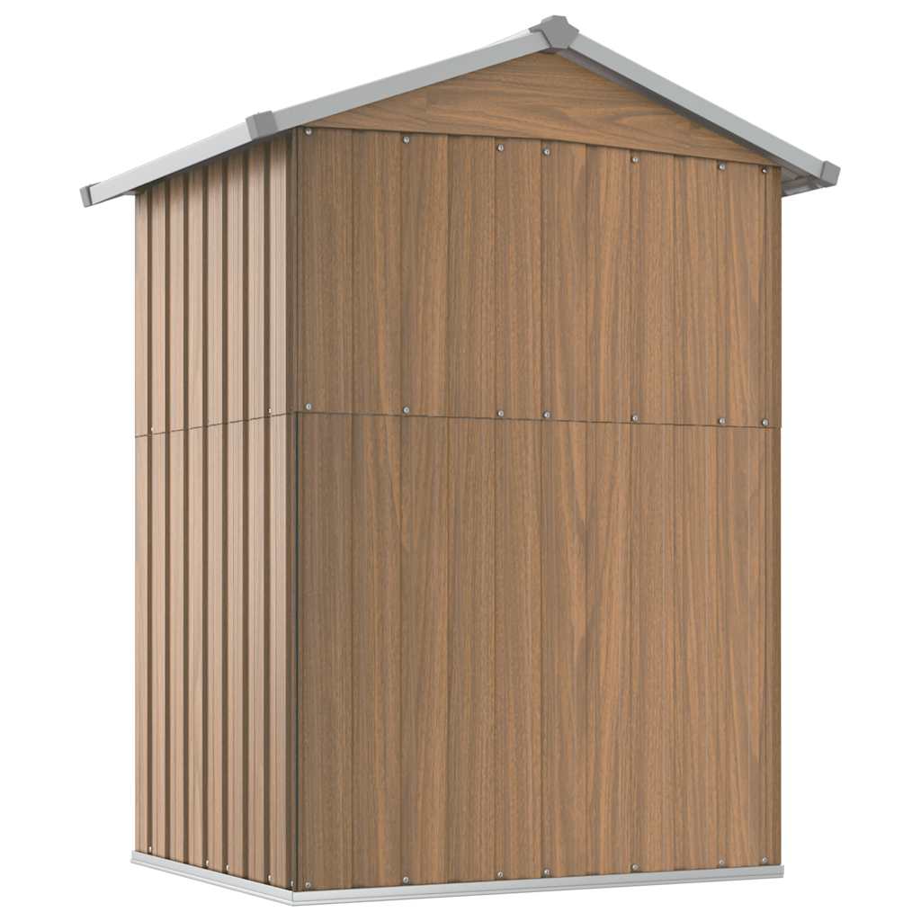 vidaXL Gartenhaus Braun 126x97,5x177 cm Verzinkter Stahl