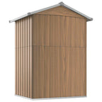 vidaXL Gartenhaus Braun 126x97,5x177 cm Verzinkter Stahl
