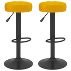 vidaXL Barhocker 2 Stk. Senfgelb Samt