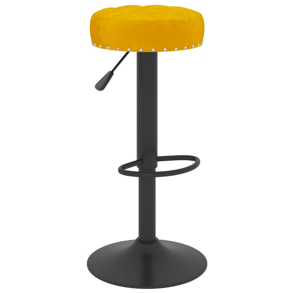 vidaXL Barhocker 2 Stk. Senfgelb Samt