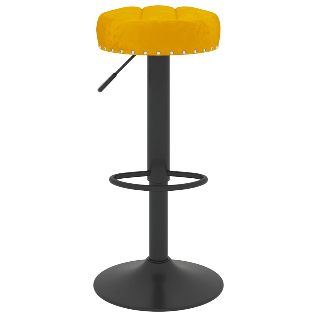 vidaXL Barhocker 2 Stk. Senfgelb Samt