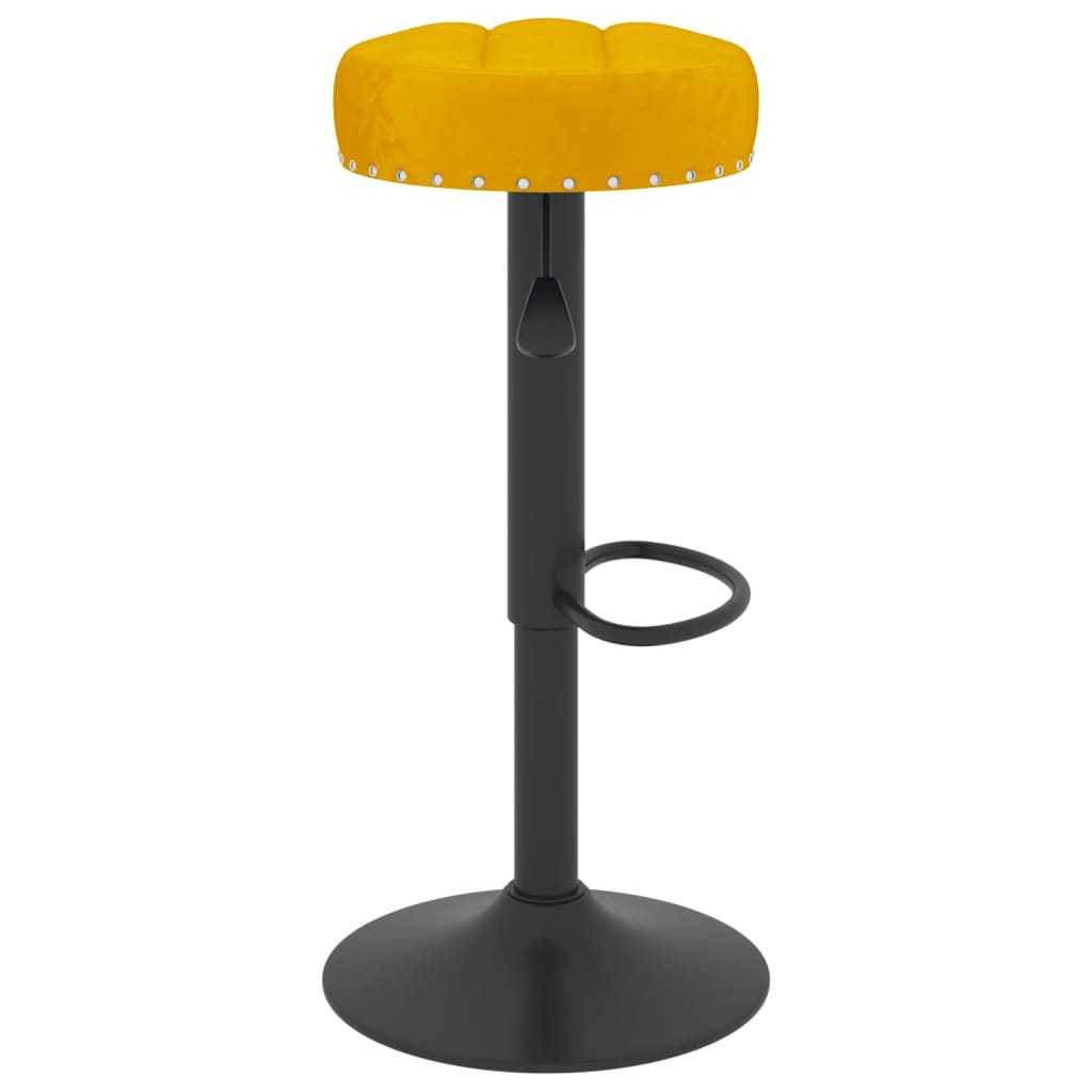 vidaXL Barhocker 2 Stk. Senfgelb Samt