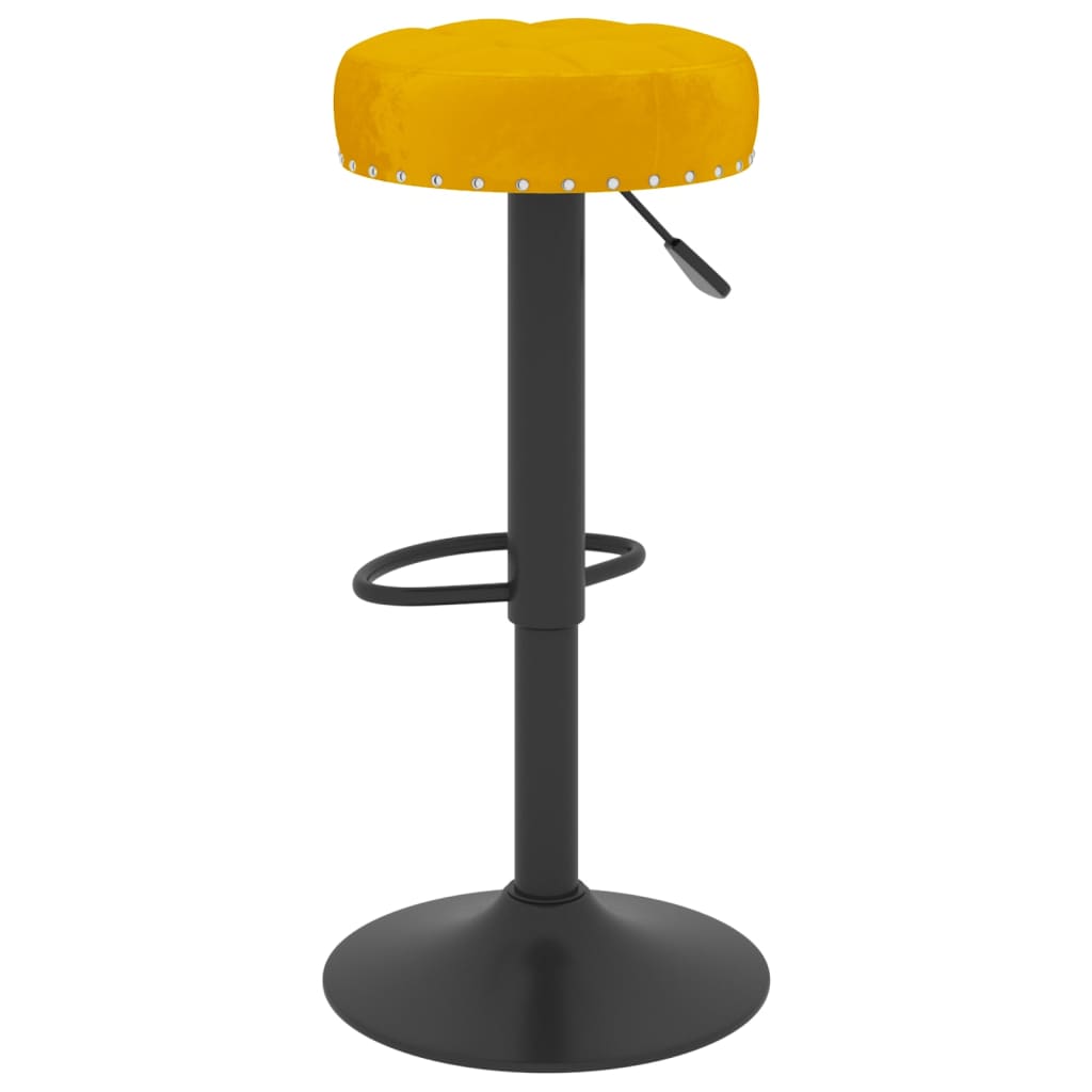 vidaXL Barhocker 2 Stk. Senfgelb Samt