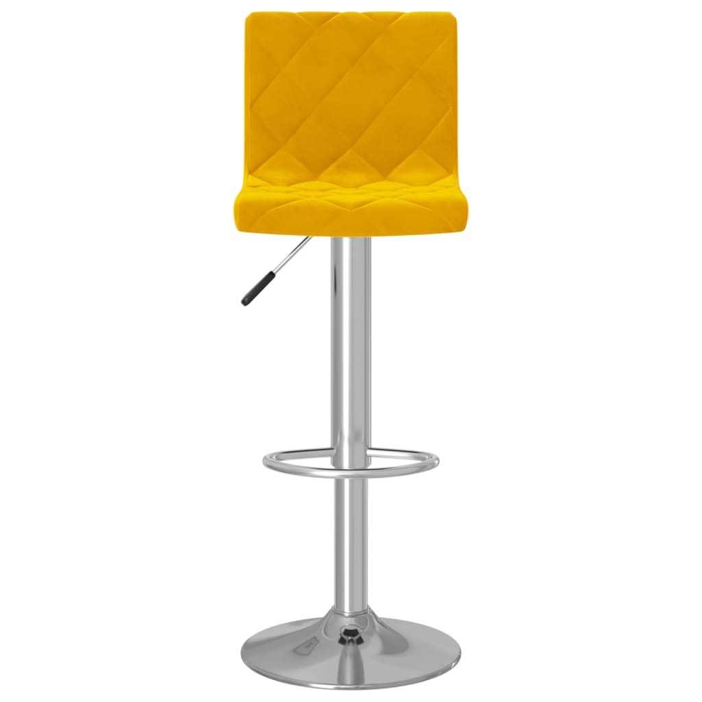 vidaXL Barhocker 2 Stk. Senfgelb Samt