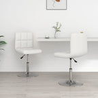 vidaXL Esszimmerstühle 2 Stk. Weiß Kunstleder
