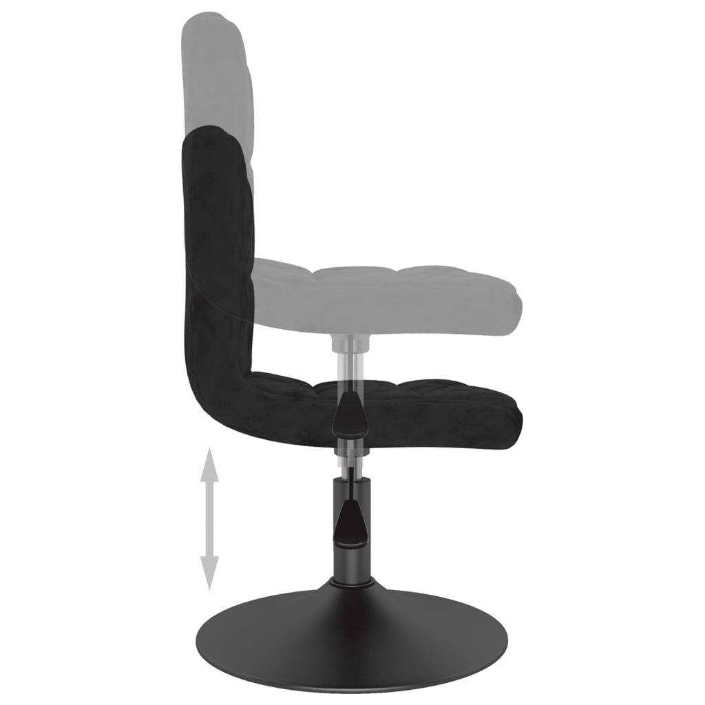 vidaXL Barhocker Drehbar Schwarz Samt