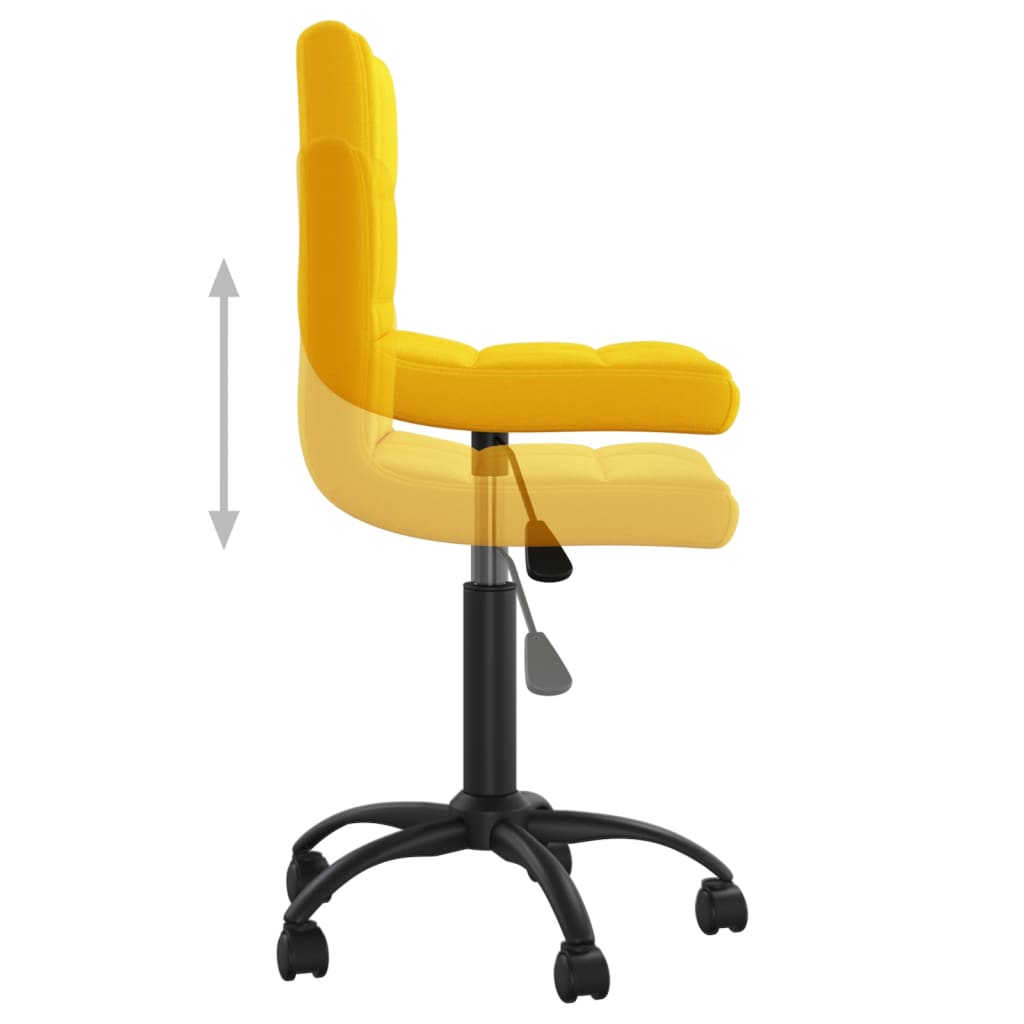 vidaXL Bürostuhl Drehbar Senfgelb Samt