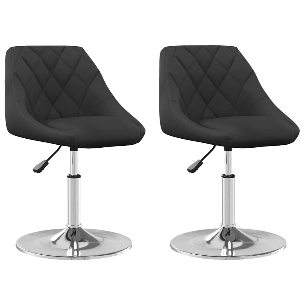 vidaXL Esszimmerstühle 2 Stk. Drehbar Schwarz Samt