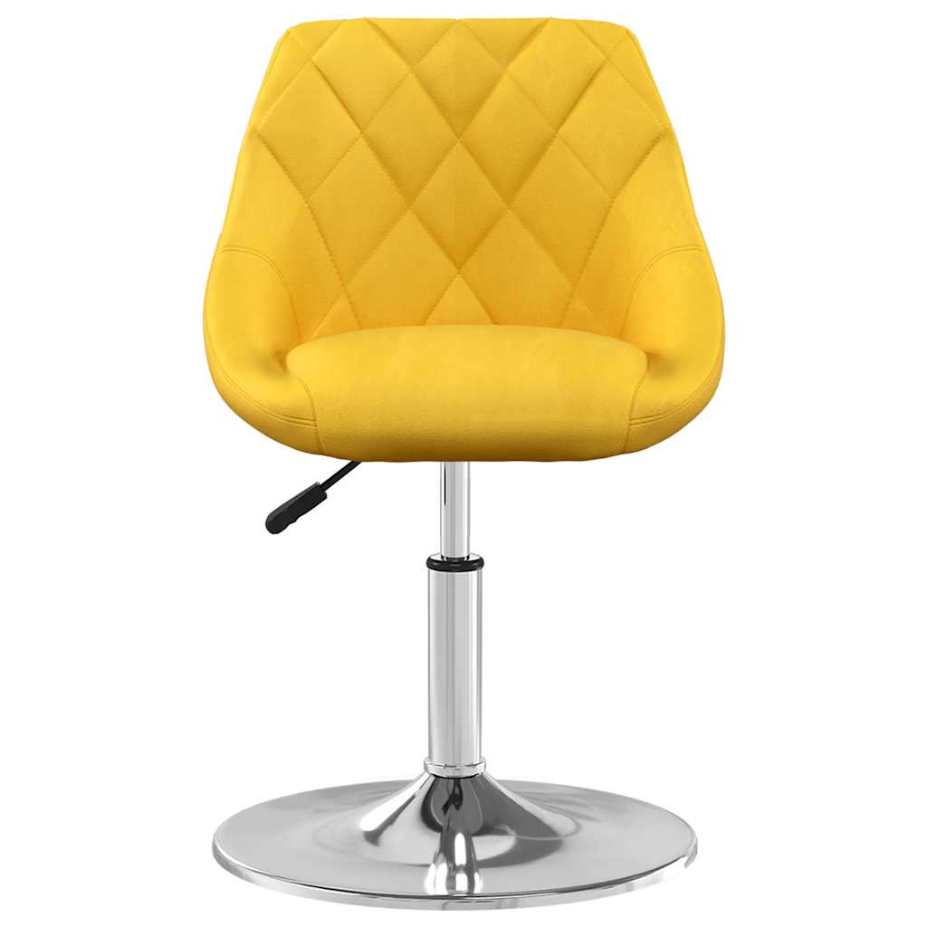 vidaXL Esszimmerstühle 2 Stk. Drehbar Senfgelb Samt