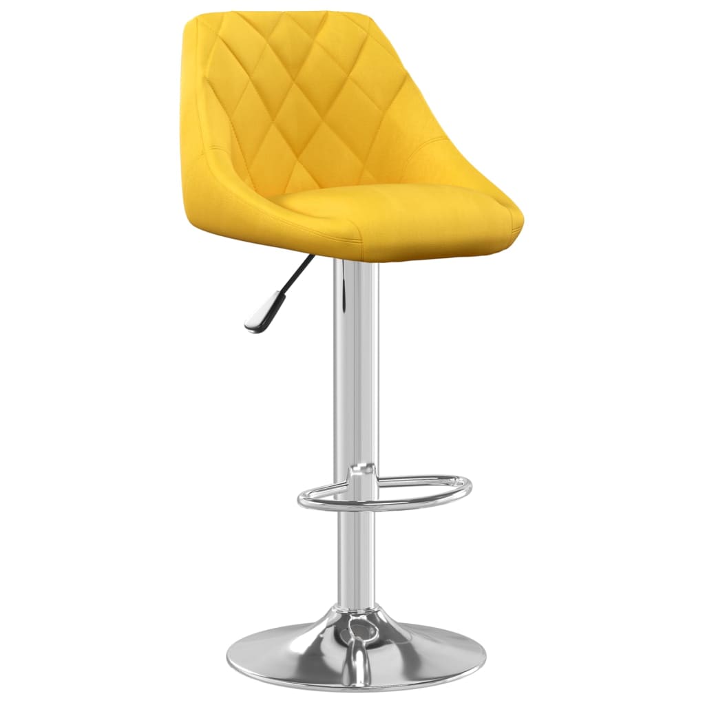 vidaXL Barhocker 2 Stk. Senfgelb Samt
