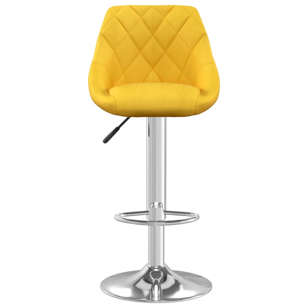 vidaXL Barhocker 2 Stk. Senfgelb Samt