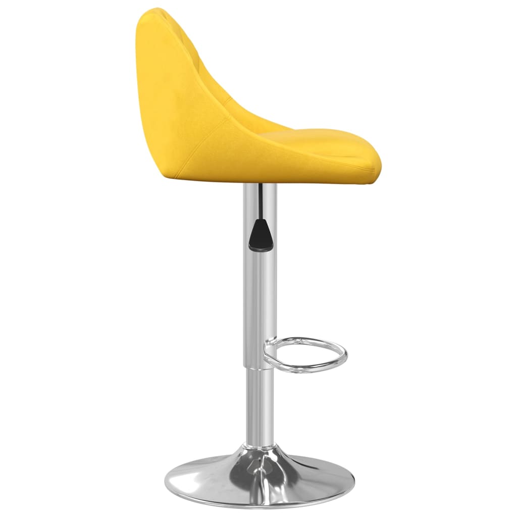vidaXL Barhocker 2 Stk. Senfgelb Samt