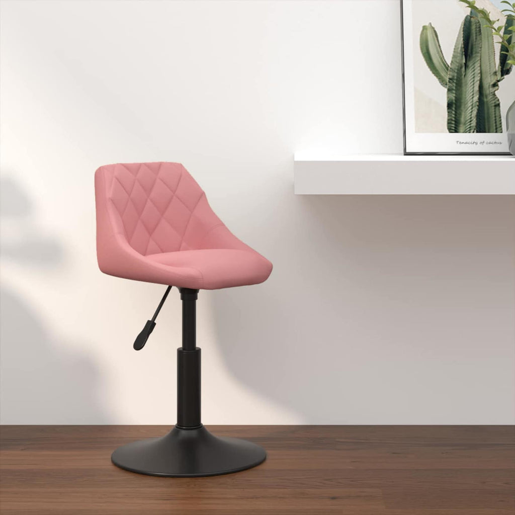 vidaXL Barhocker Geometrisch Rosa 46 x 44 x (62,5-77,5) cm Kunstleder