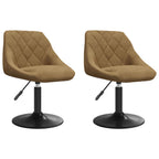 vidaXL Drehbare Esszimmerstühle 2 pcs Braun 46 x 44 x 77,5 cm