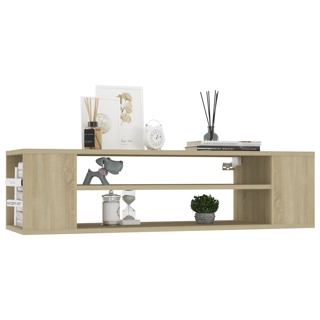 vidaXL TV-Hängeschrank Sonoma-Eiche 100x30x26,5 cm Holzwerkstoff