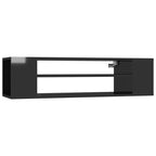vidaXL TV-Hängeschrank Hochglanz-Schwarz 100x30x26,5 cm Holzwerkstoff