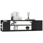 vidaXL TV-Hängeschrank Hochglanz-Schwarz 100x30x26,5 cm Holzwerkstoff